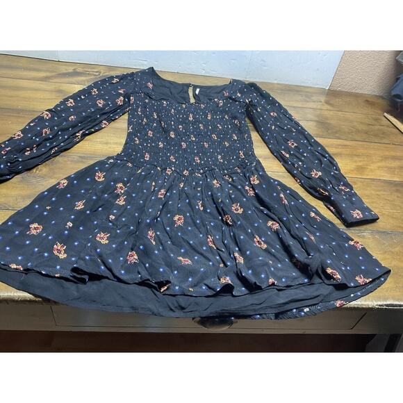 Free People Two Faces Mini Dress Black Floral Size XS - Picture 5 of 12